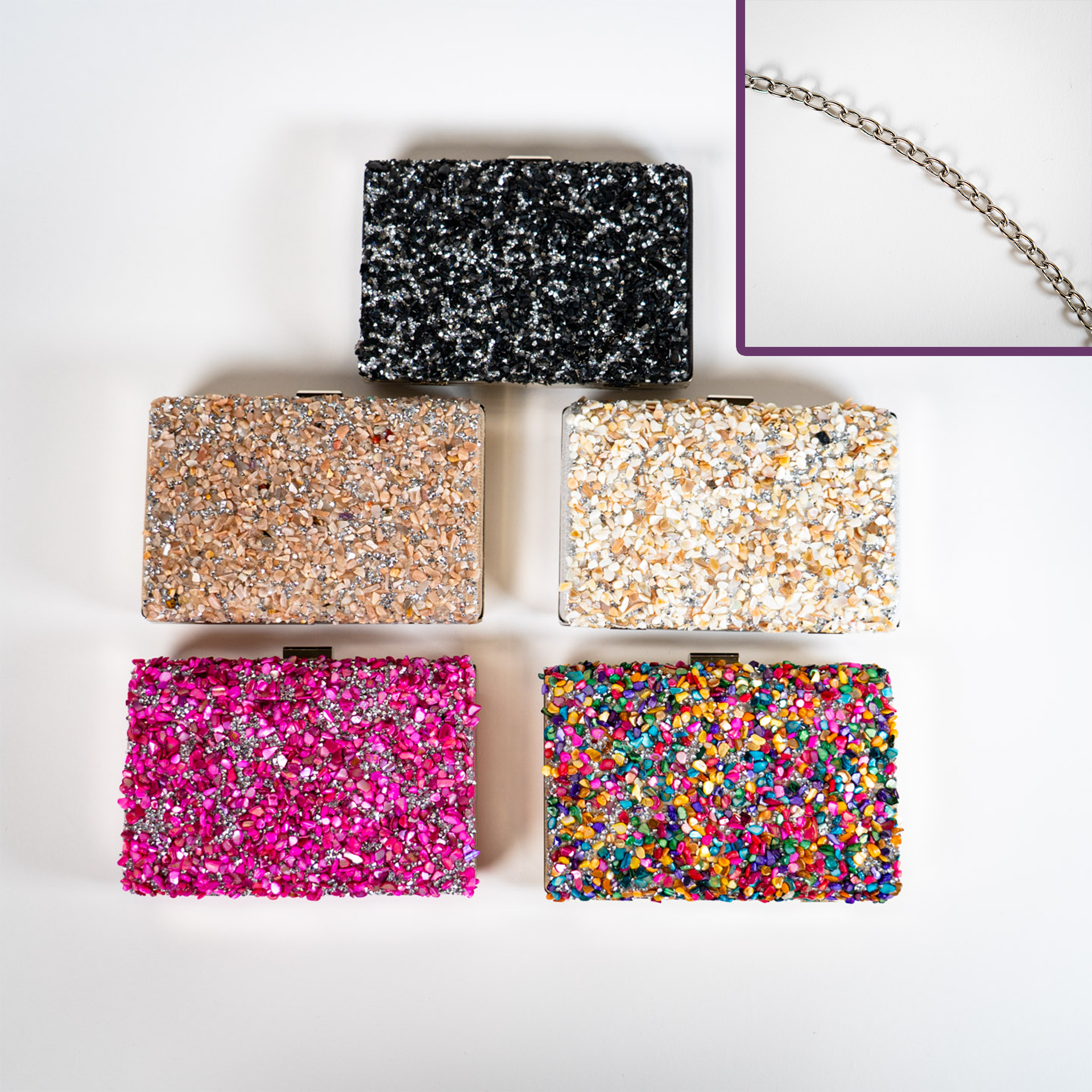 Mosaic Stone Handbag - Confetti