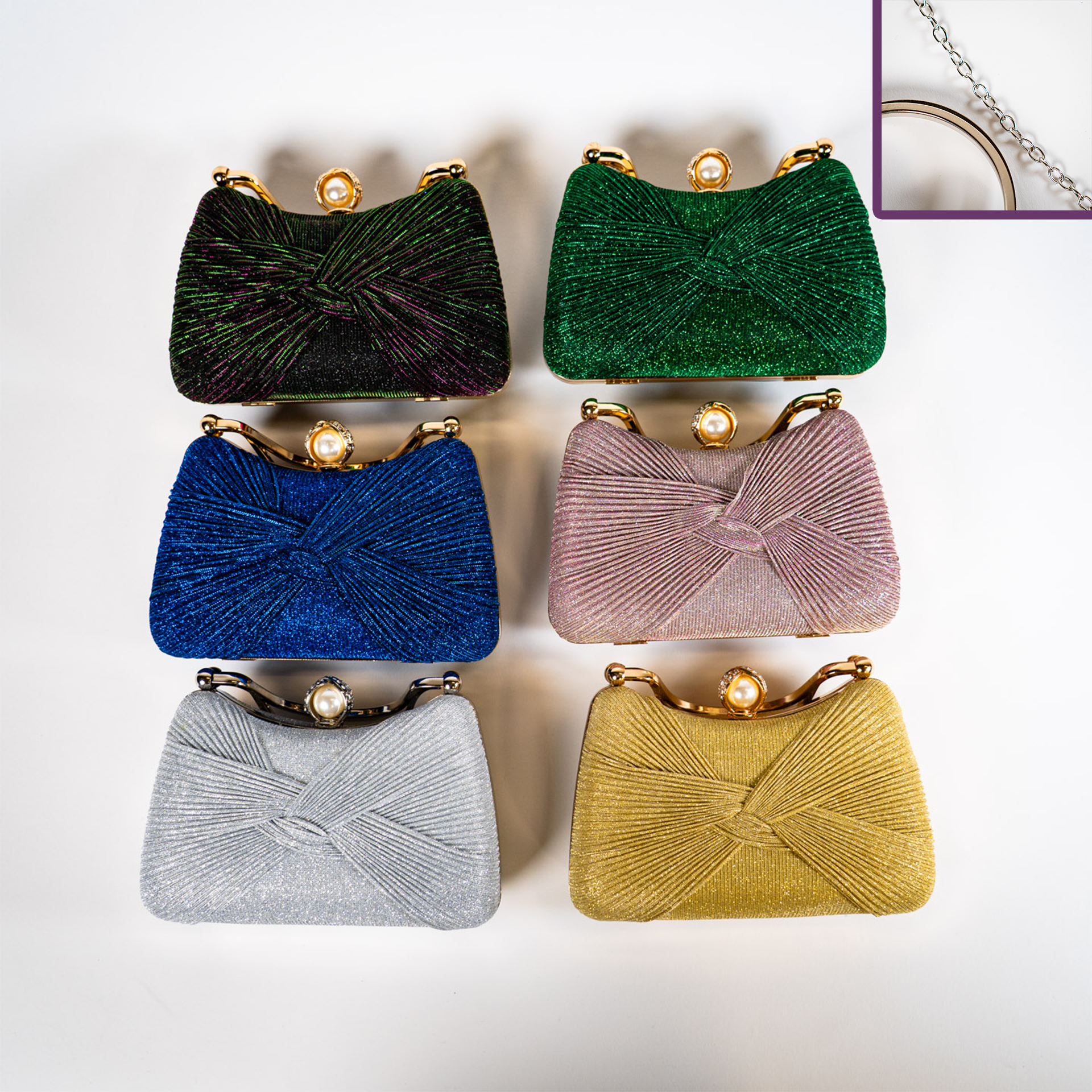 Twist Glitter Purse - Green