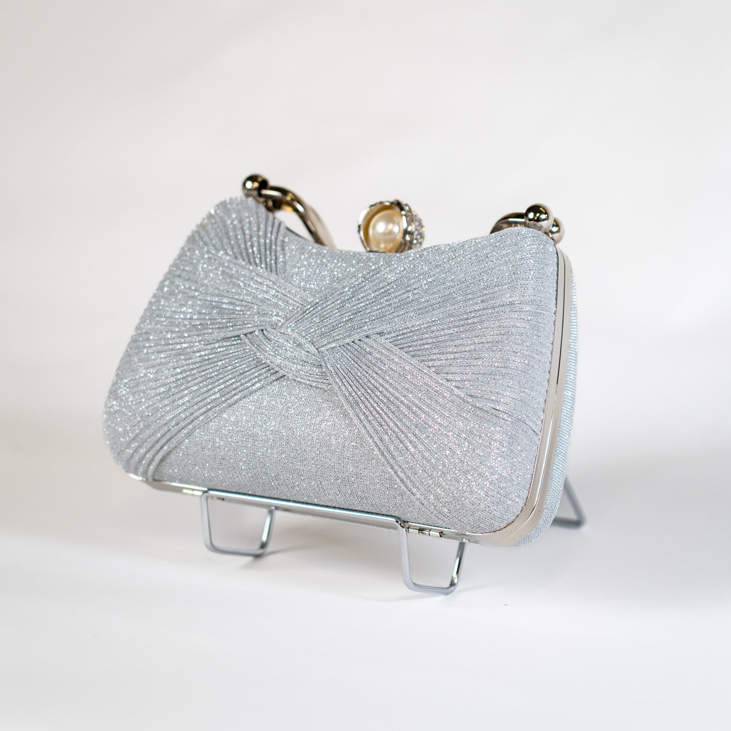 Twist Glitter Purse - Silver