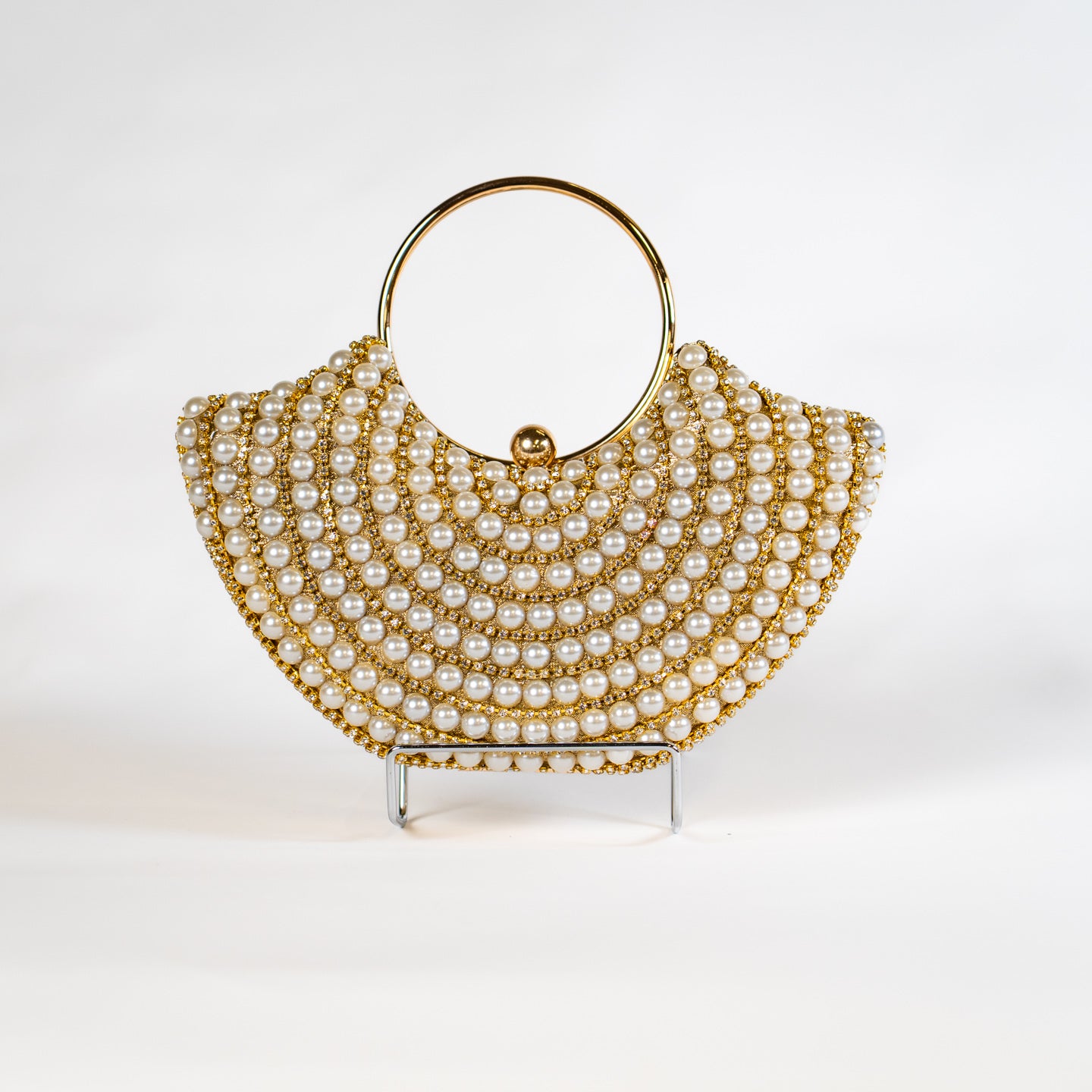 Modern Pearl Handbag - Gold