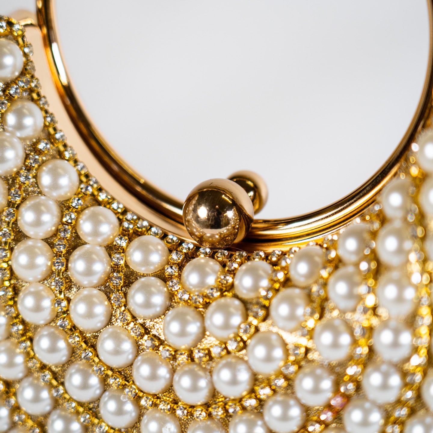 Modern Pearl Handbag - Gold