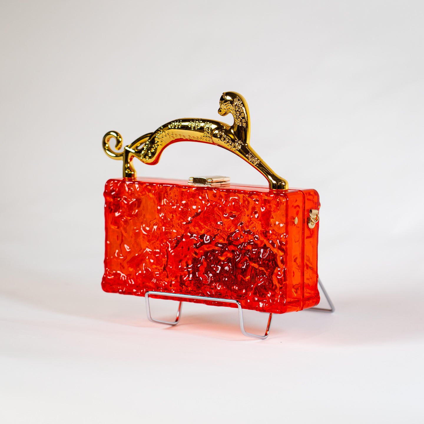 Jaguar Acrylic Handbag - Red