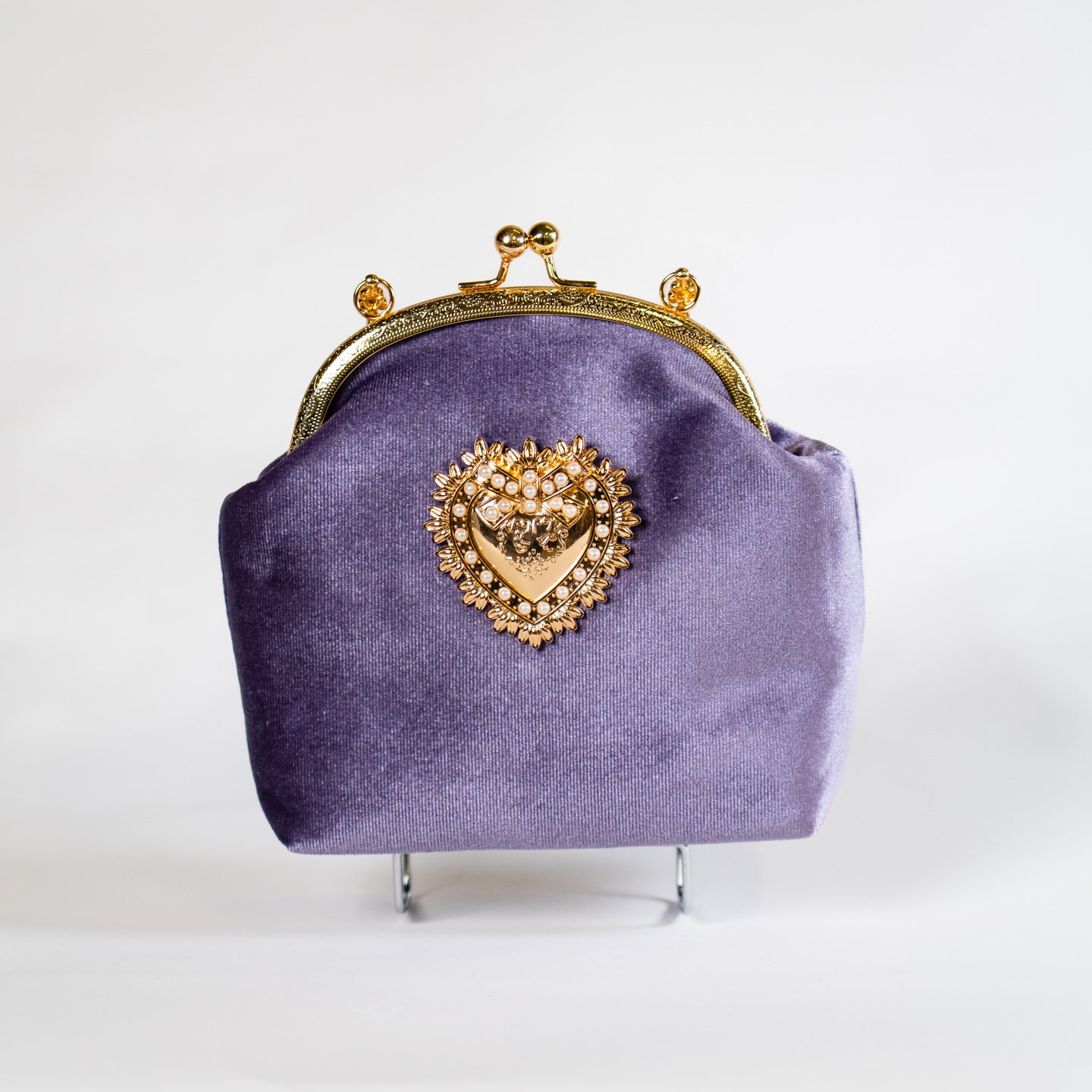 Vintage Velvet Handbag - Purple