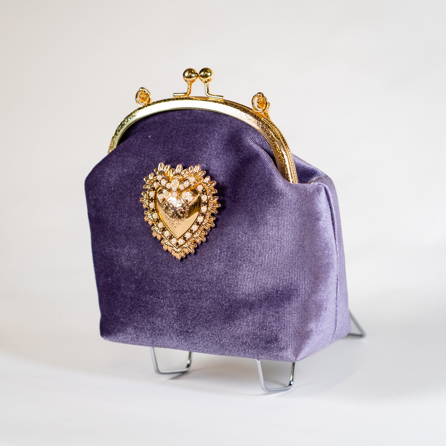 Vintage Velvet Handbag - Purple