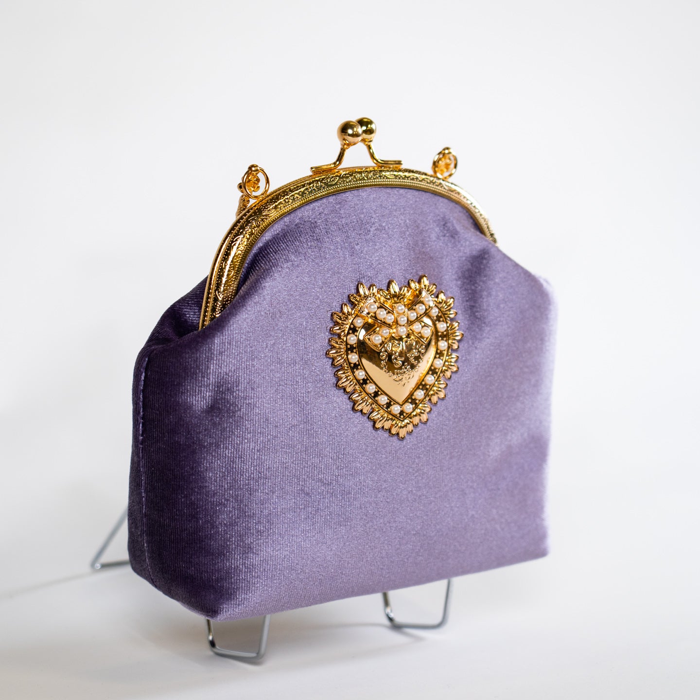 Vintage Velvet Handbag - Purple