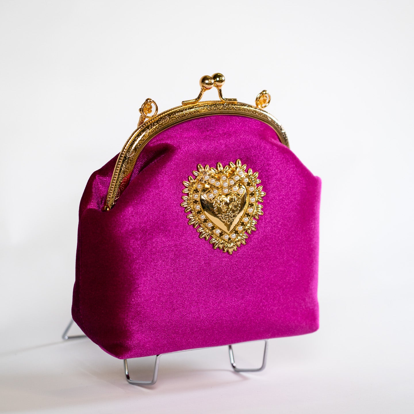 Vintage Velvet Handbag - Rose