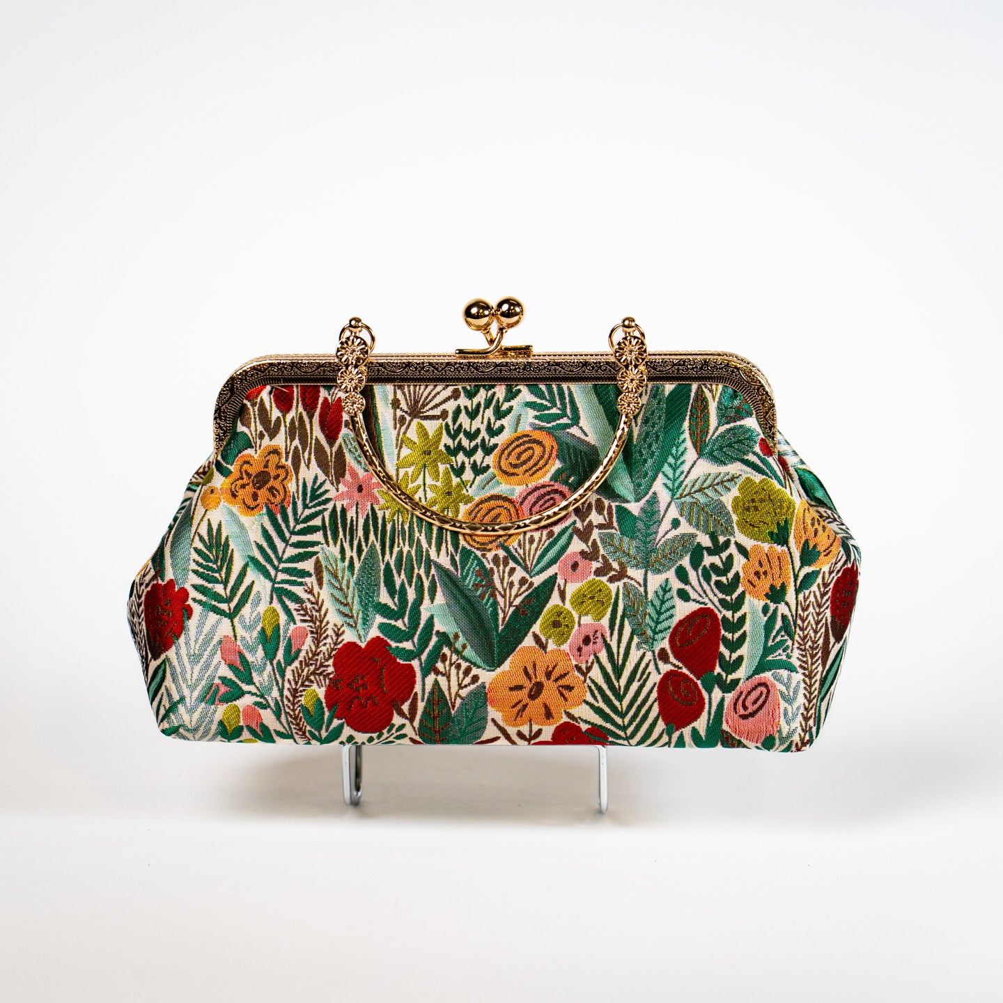 Lovely Daisy Kiss Lock Handbag - Orange