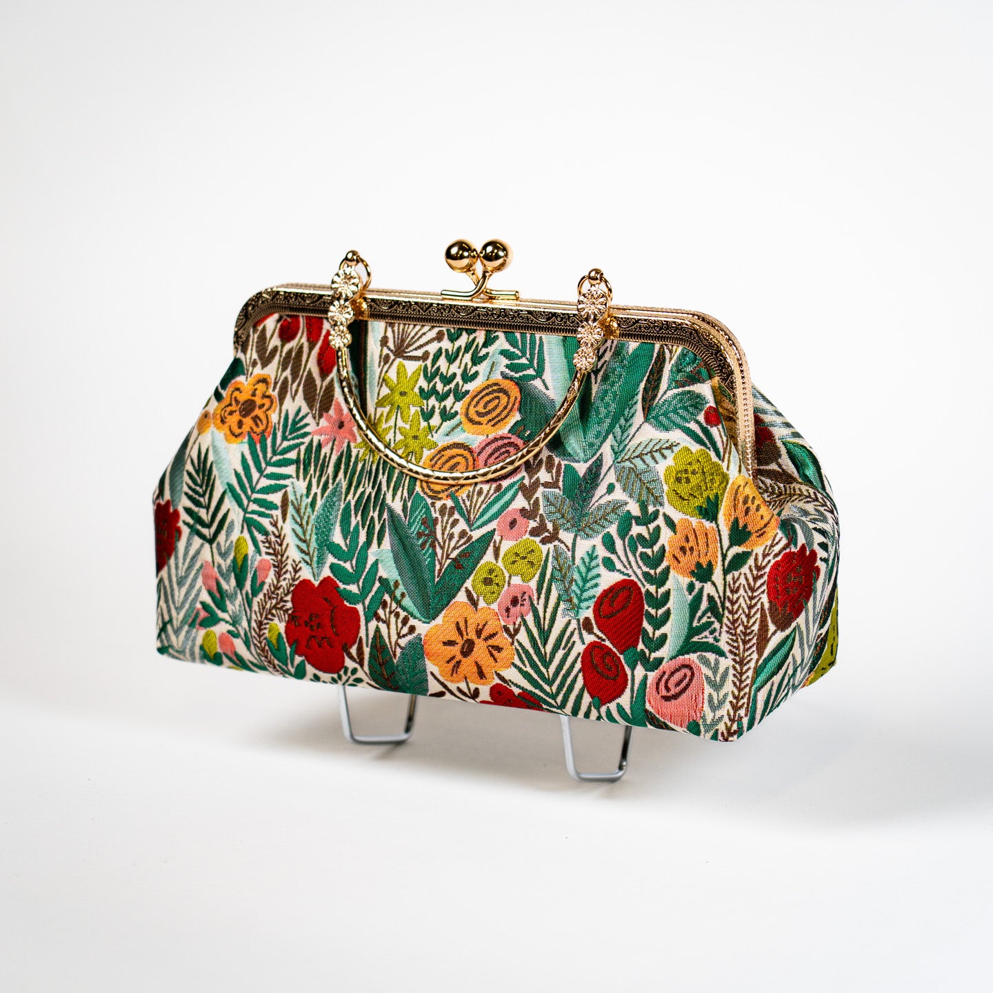 Lovely Daisy Kiss Lock Handbag - Orange
