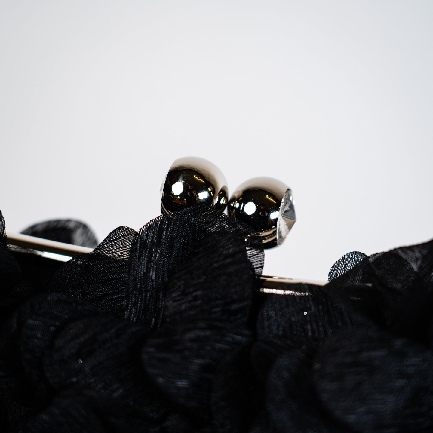 Airy Floral Handbag - Black