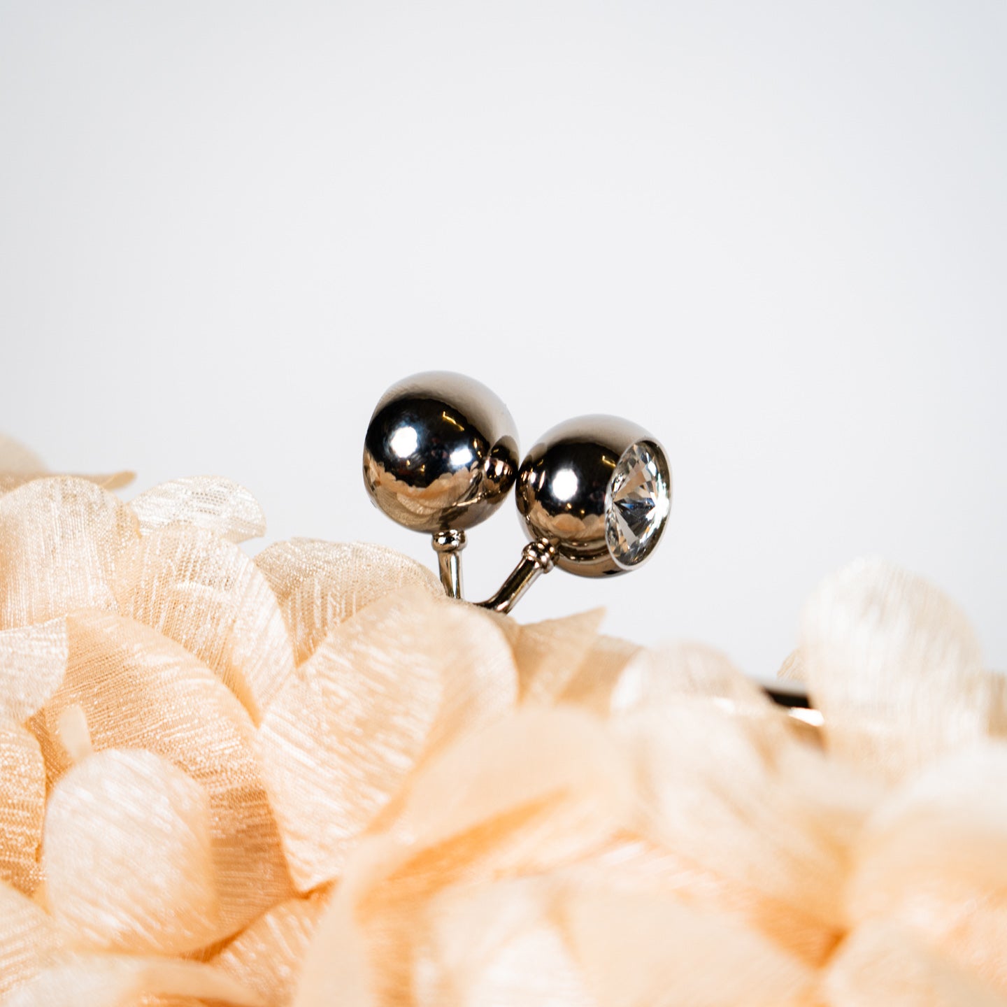 Airy Floral Handbag - Champagne