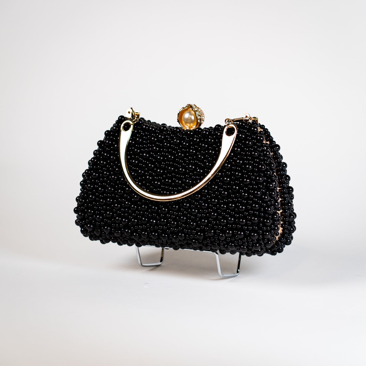 Bubbly Pearl Handbag - Black