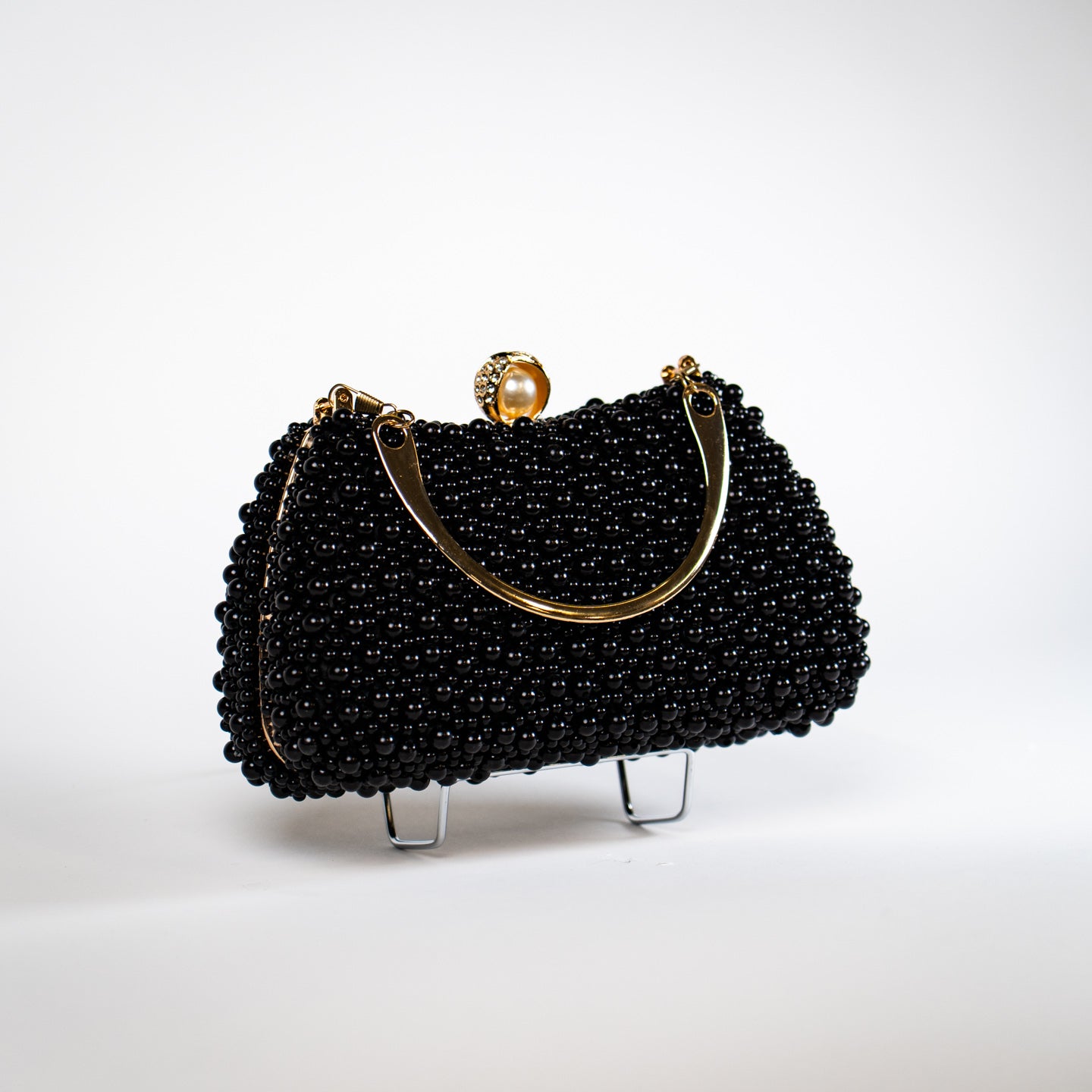 Bubbly Pearl Handbag - Black