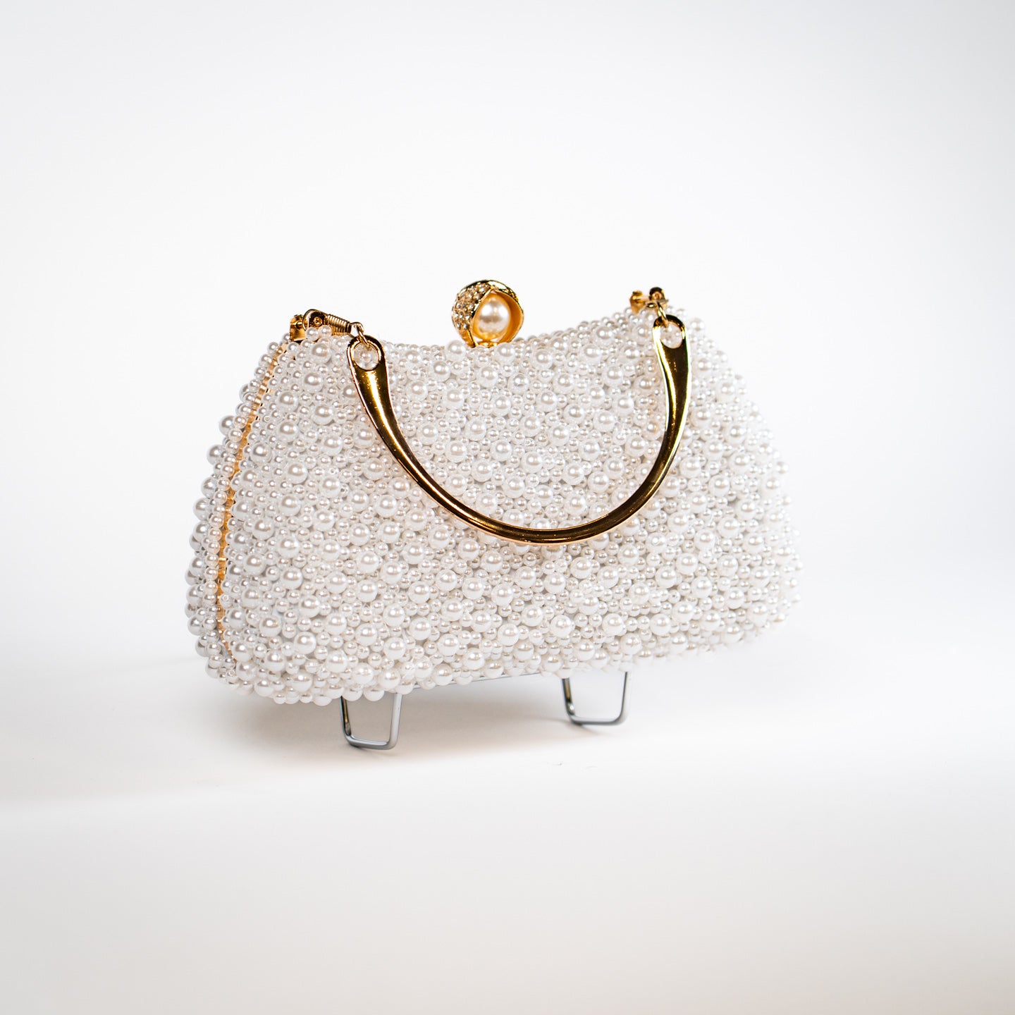 Bubbly Pearl Handbag - White