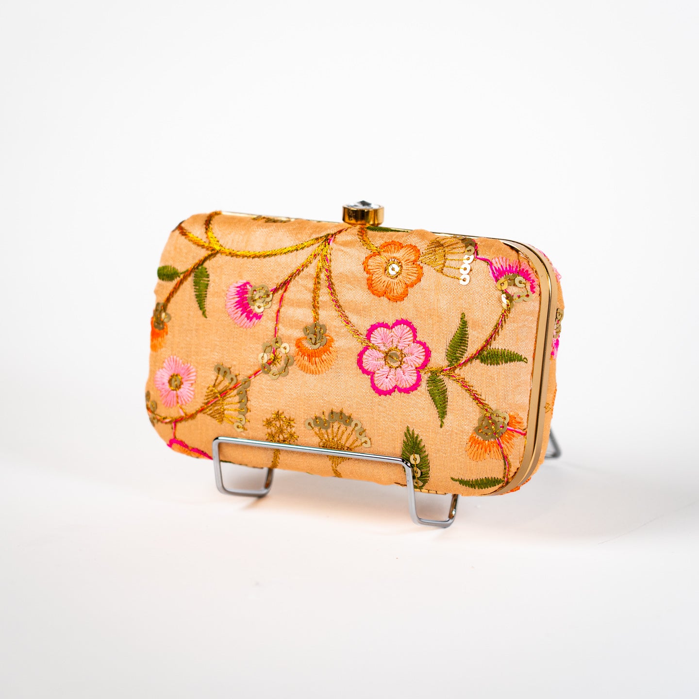 Radiant Wildflower Clutch - Peach