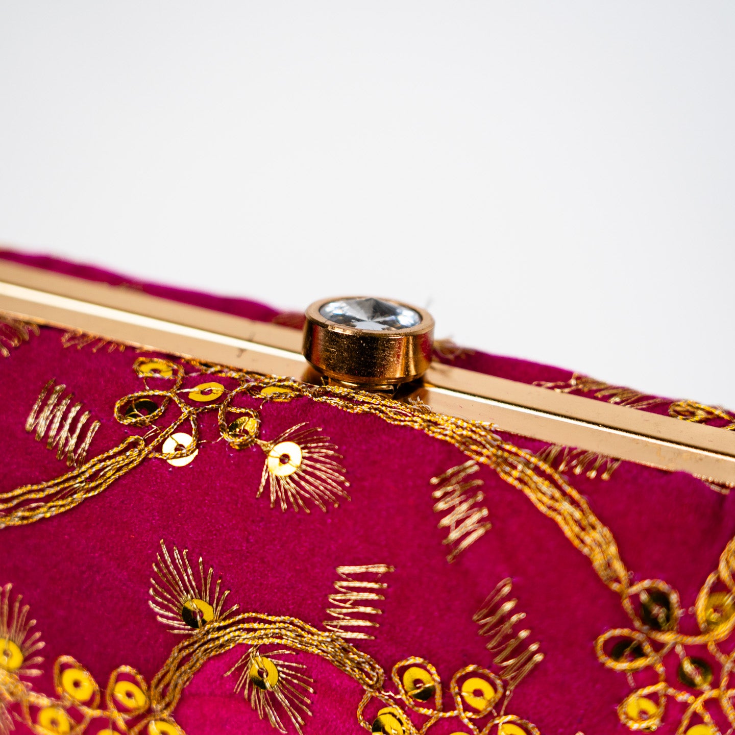 Golden Vine Clutch - Pink