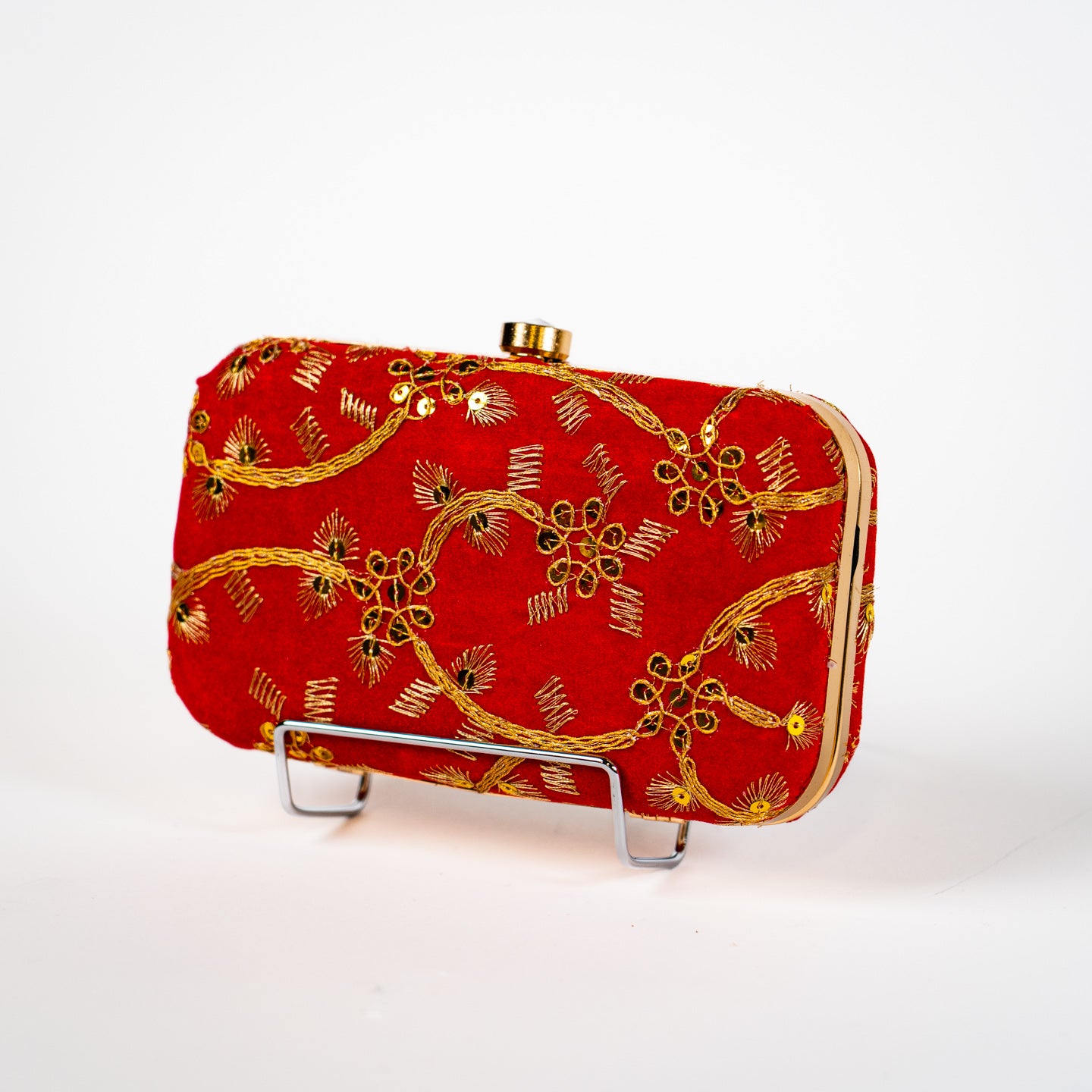 Golden Vine Clutch - Red