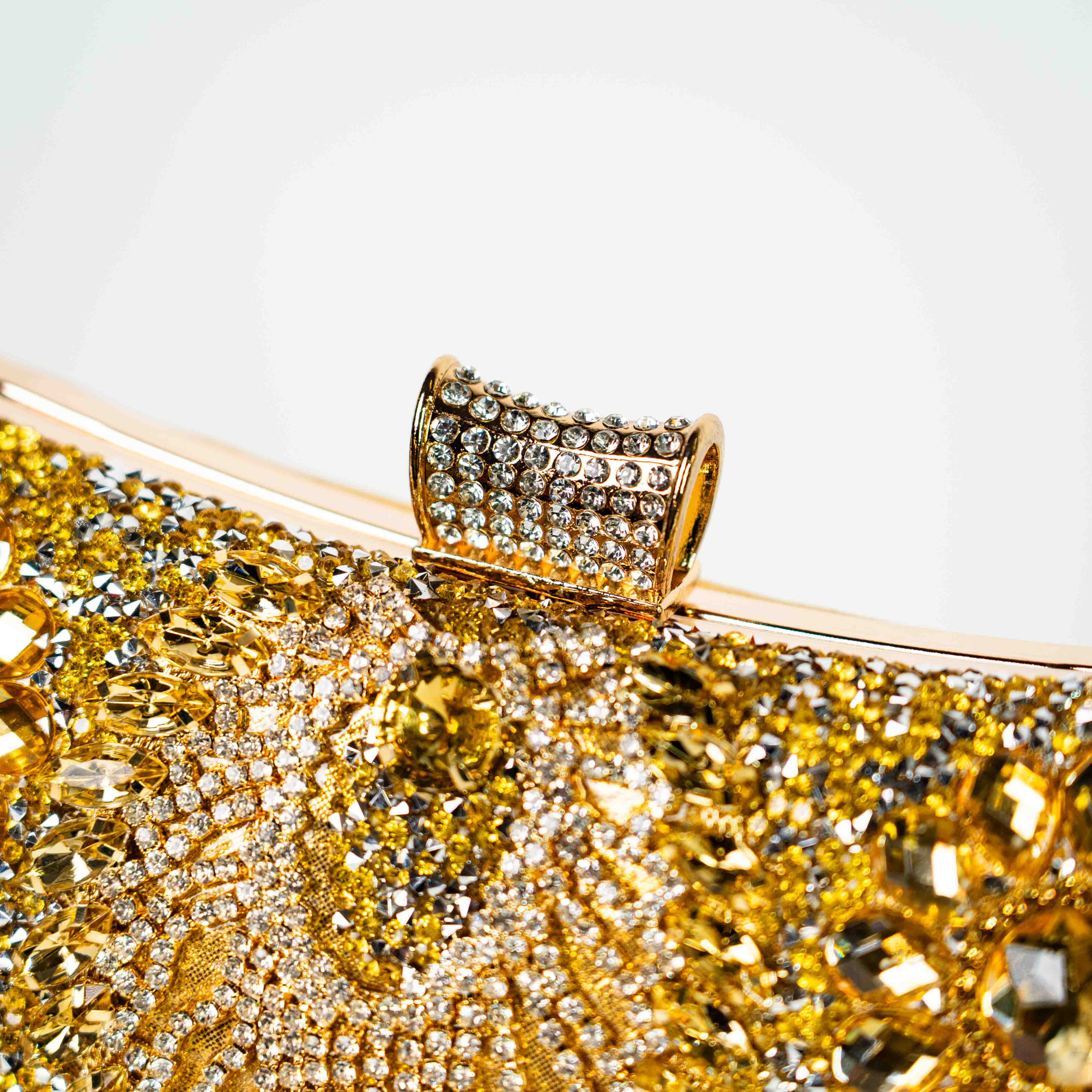 Crystal Peacock Purse - Gold
