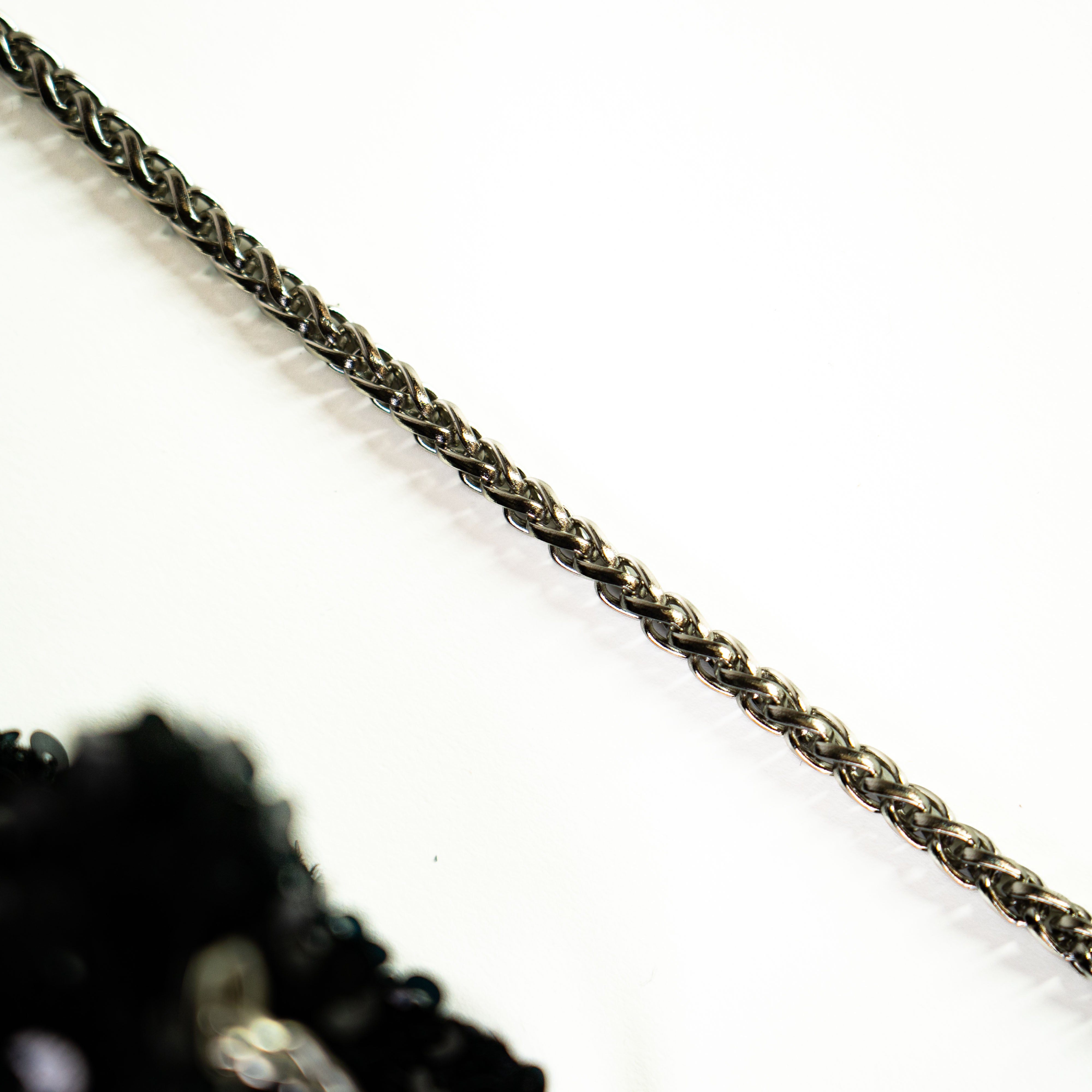 Sequin Drawstring Bag - Silver