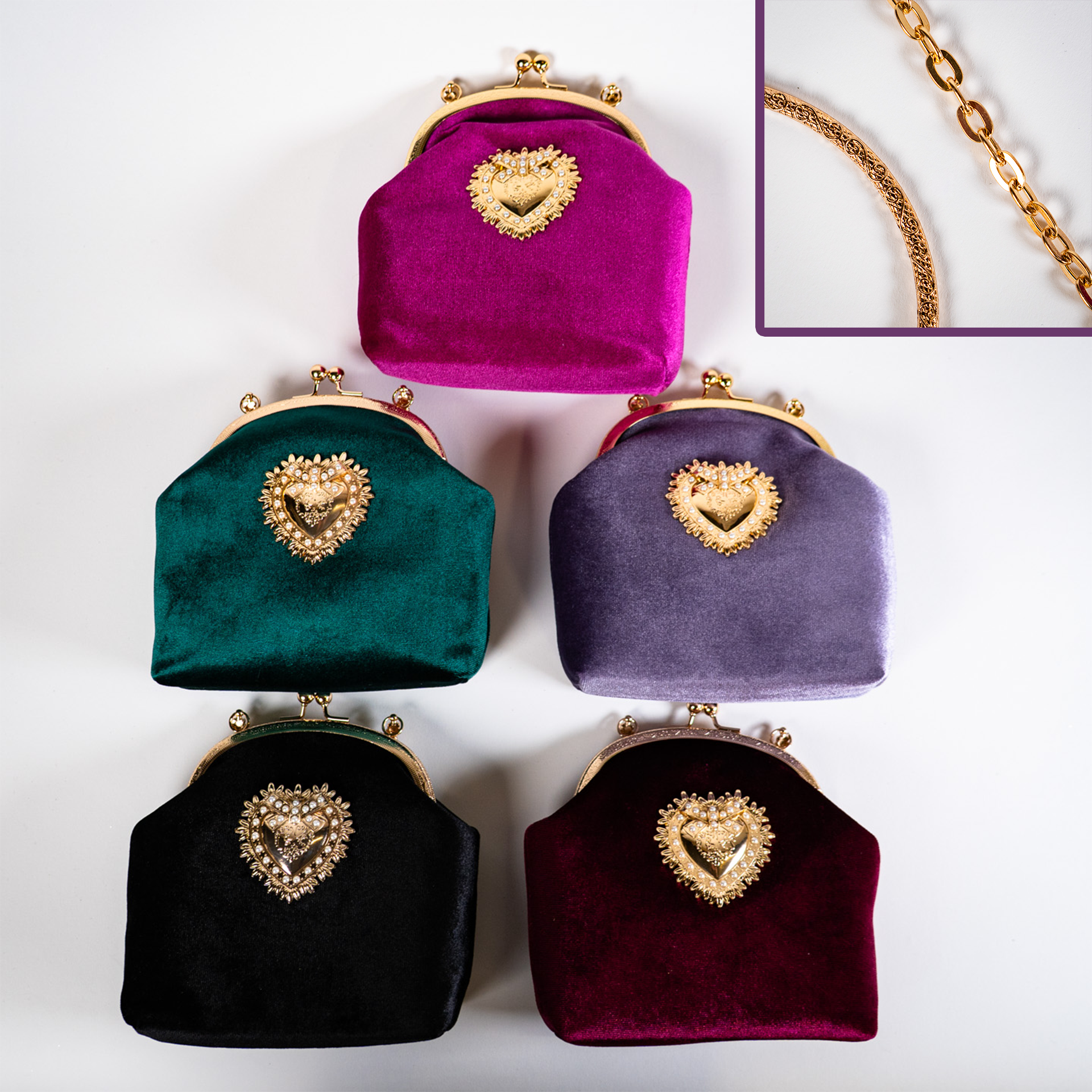 Vintage Velvet Handbag - Green