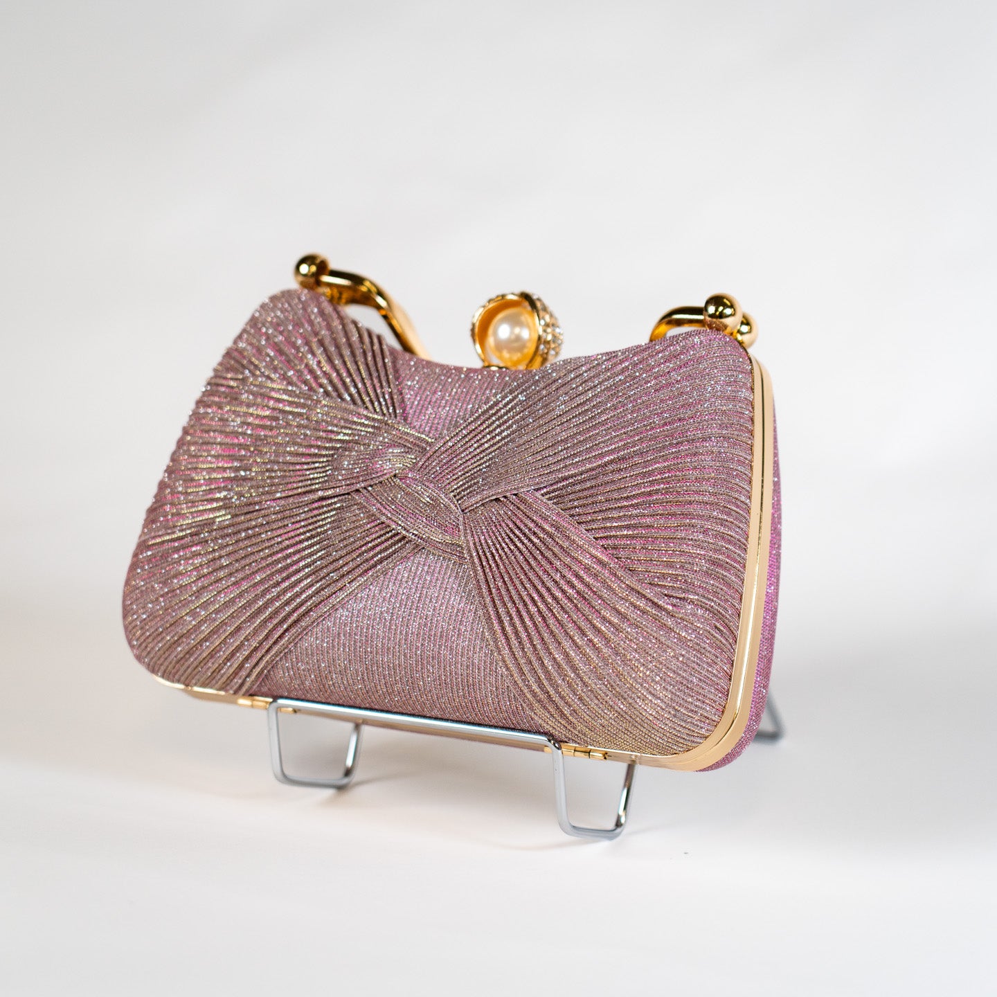 Twist Glitter Purse - Pink