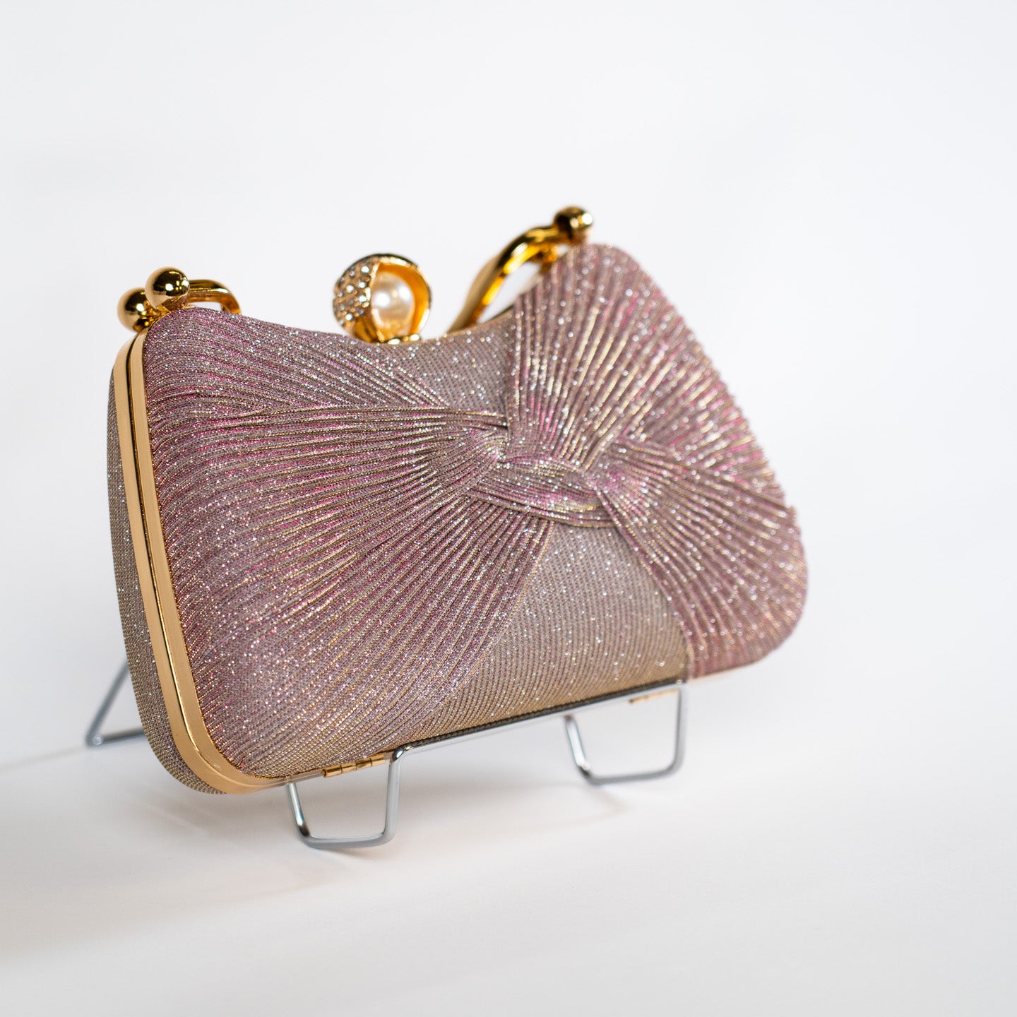 Twist Glitter Purse - Pink