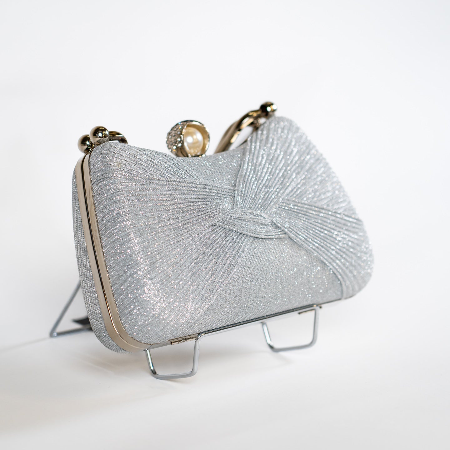 Twist Glitter Purse - Silver