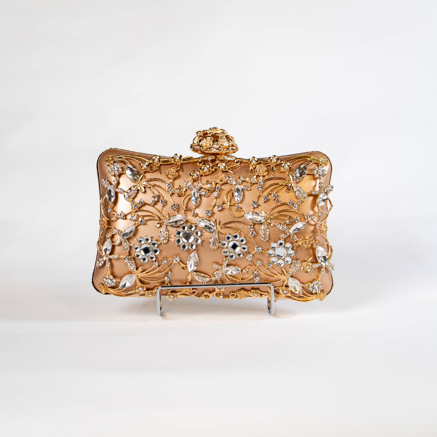 Romantic Crystal Clutch - Gold