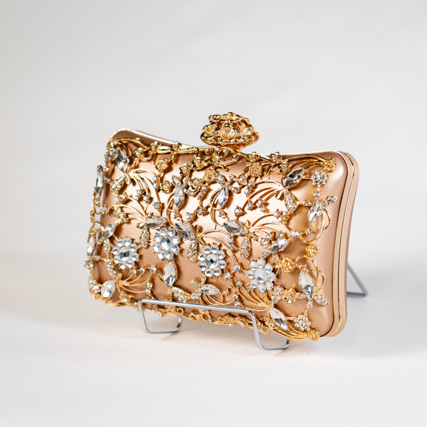 Romantic Crystal Clutch - Gold