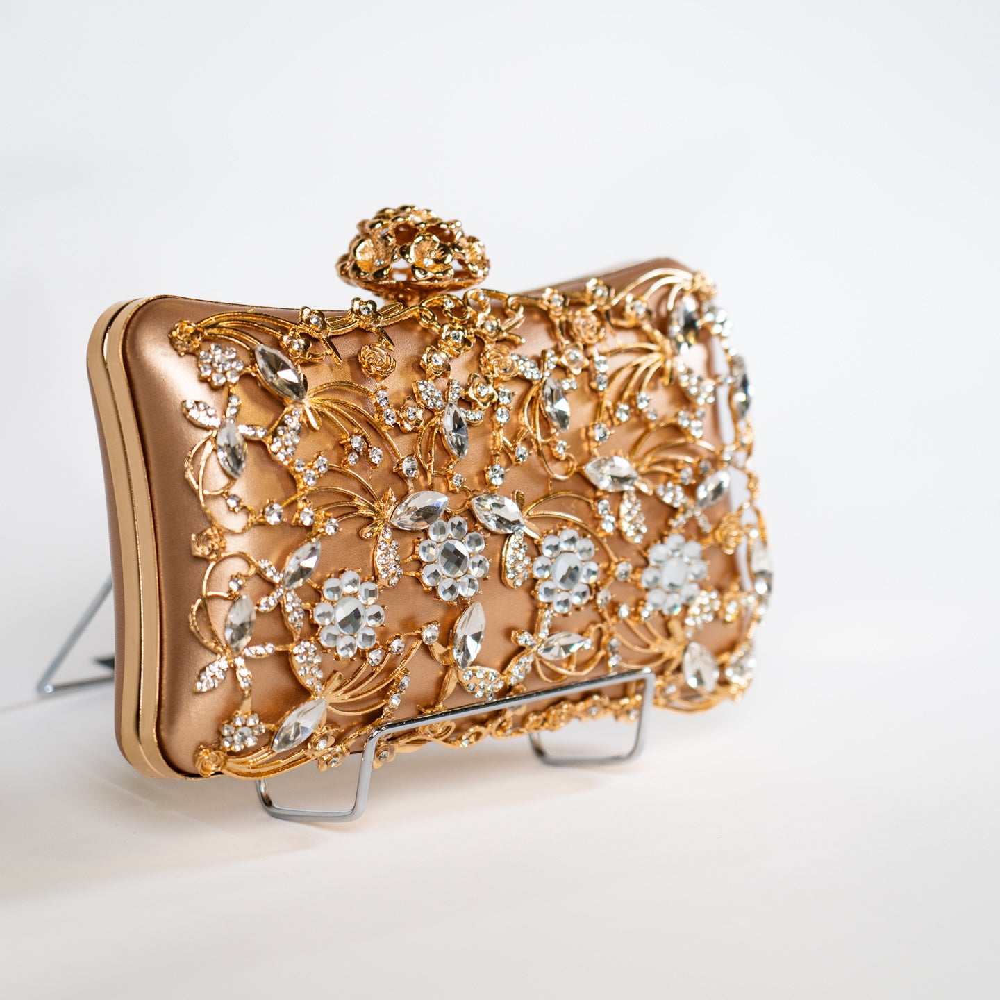 Romantic Crystal Clutch - Gold