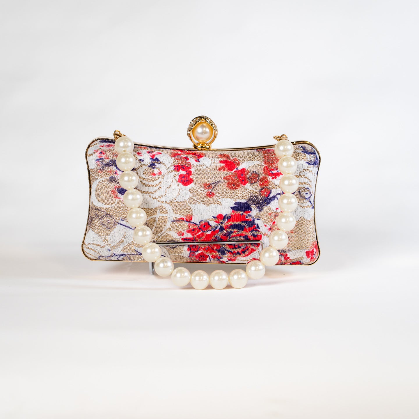 Jacquard Lace Handbag - Multi