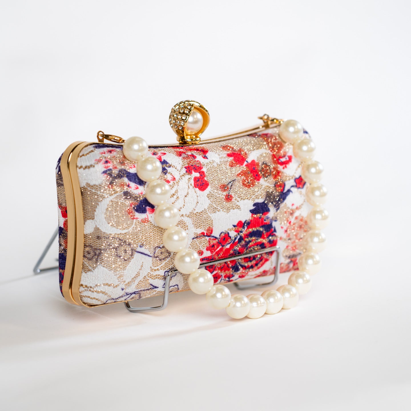 Jacquard Lace Handbag - Multi