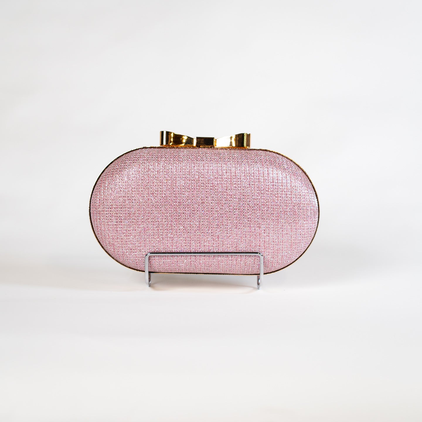 Shimmering Metallic Clutch - Pink