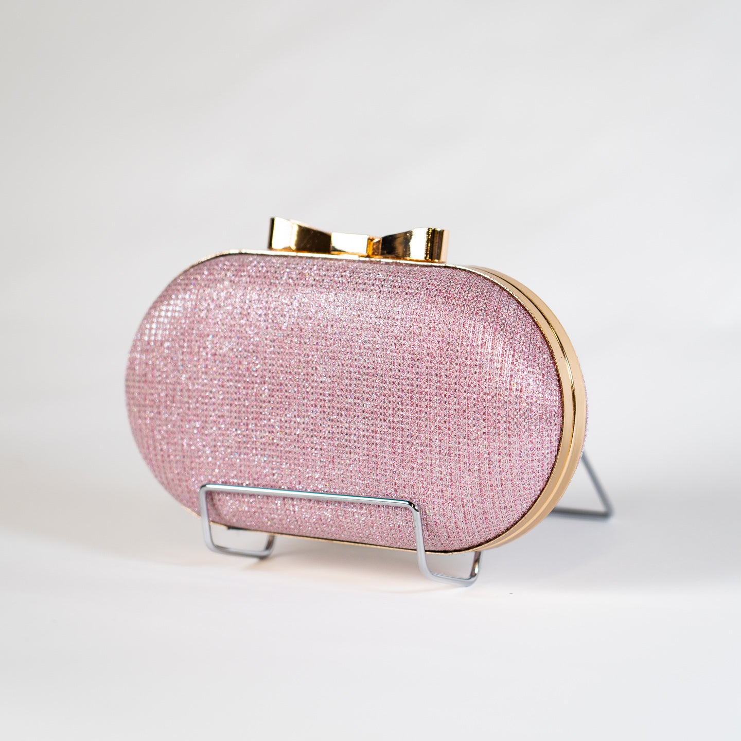 Shimmering Metallic Clutch - Pink