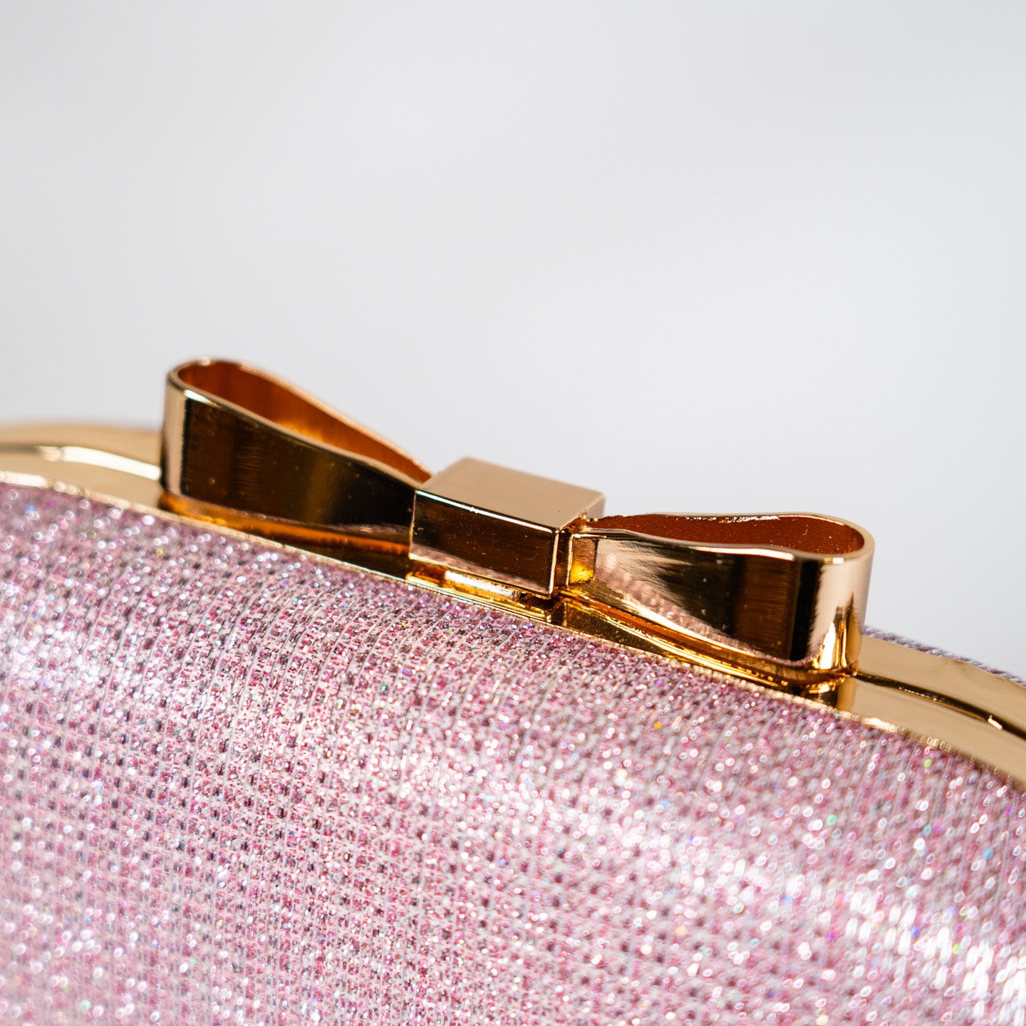 Shimmering Metallic Clutch - Pink
