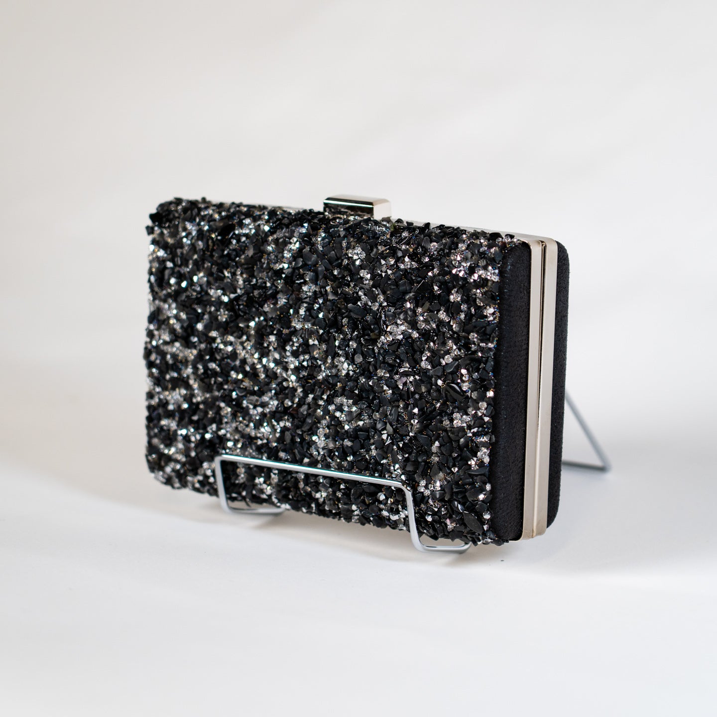 Mosaic Stone Handbag - Black