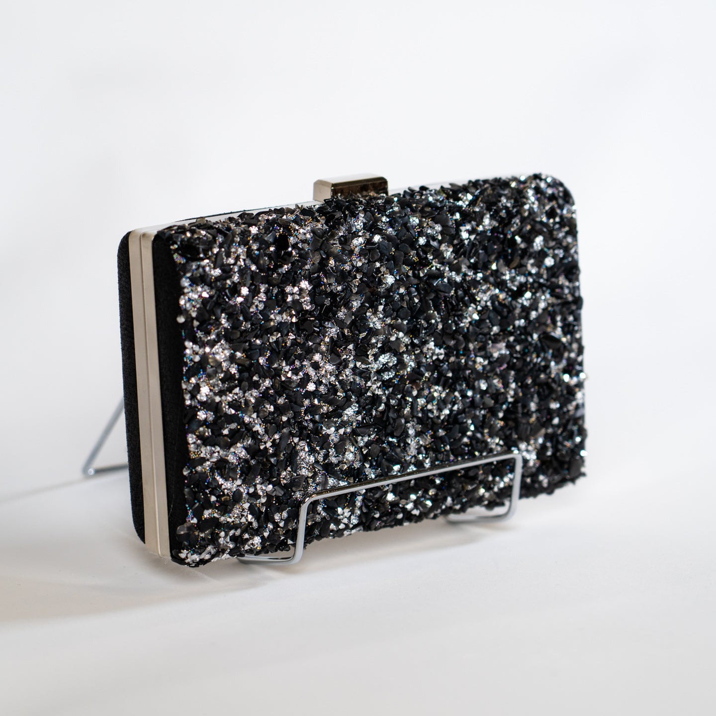 Mosaic Stone Handbag - Black