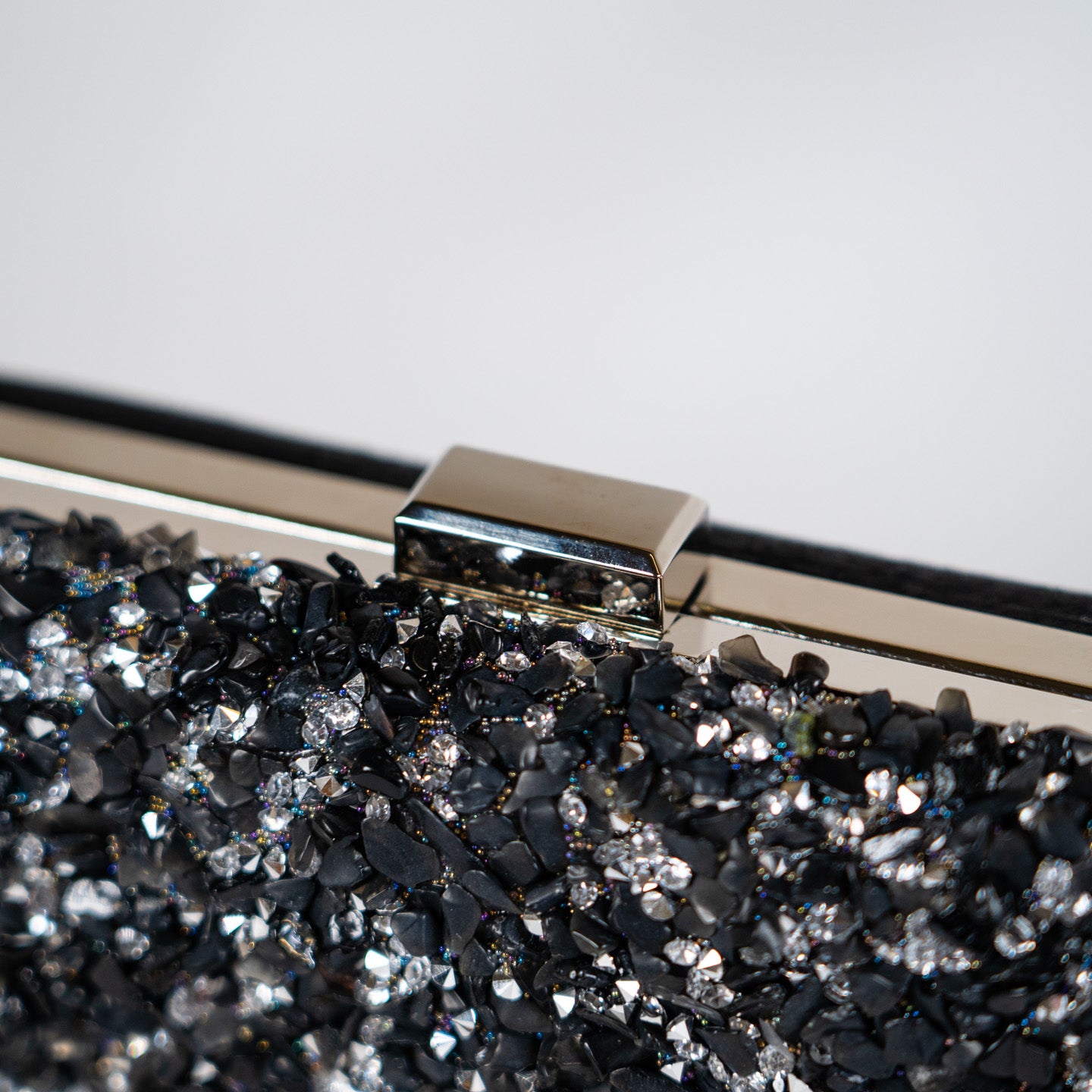Mosaic Stone Handbag - Black