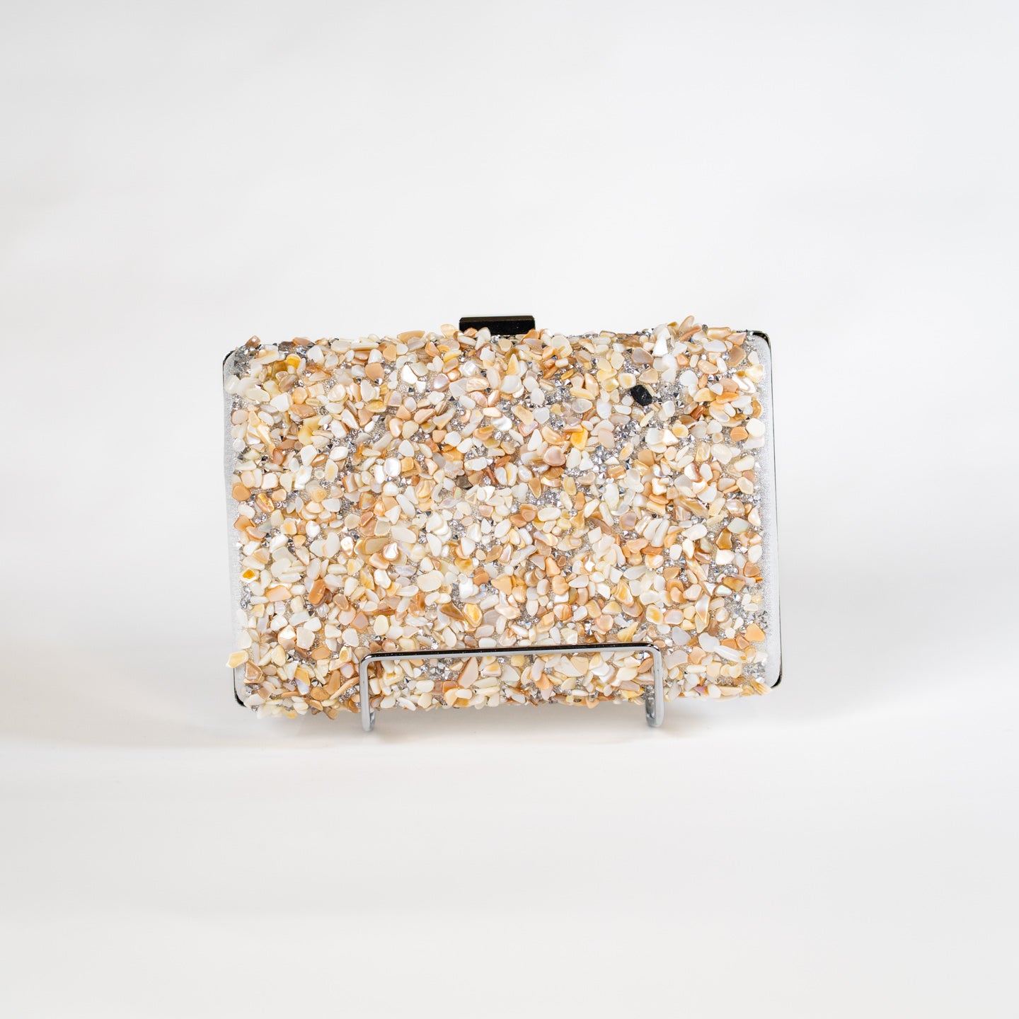 Mosaic Stone Handbag - White