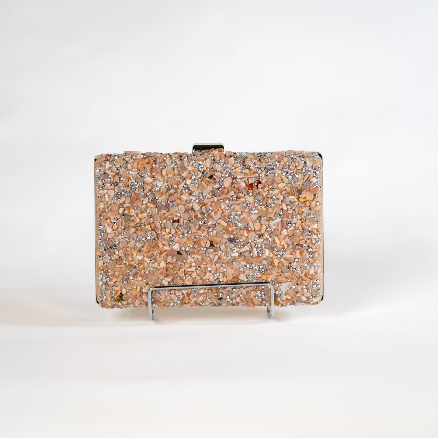 Mosaic Stone Handbag - Champagne