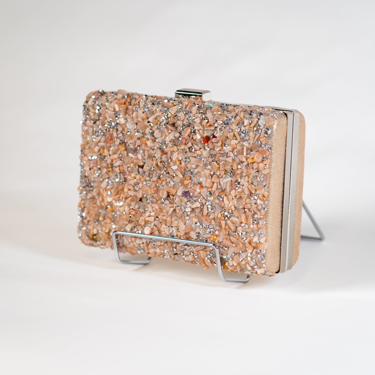 Mosaic Stone Handbag - Champagne