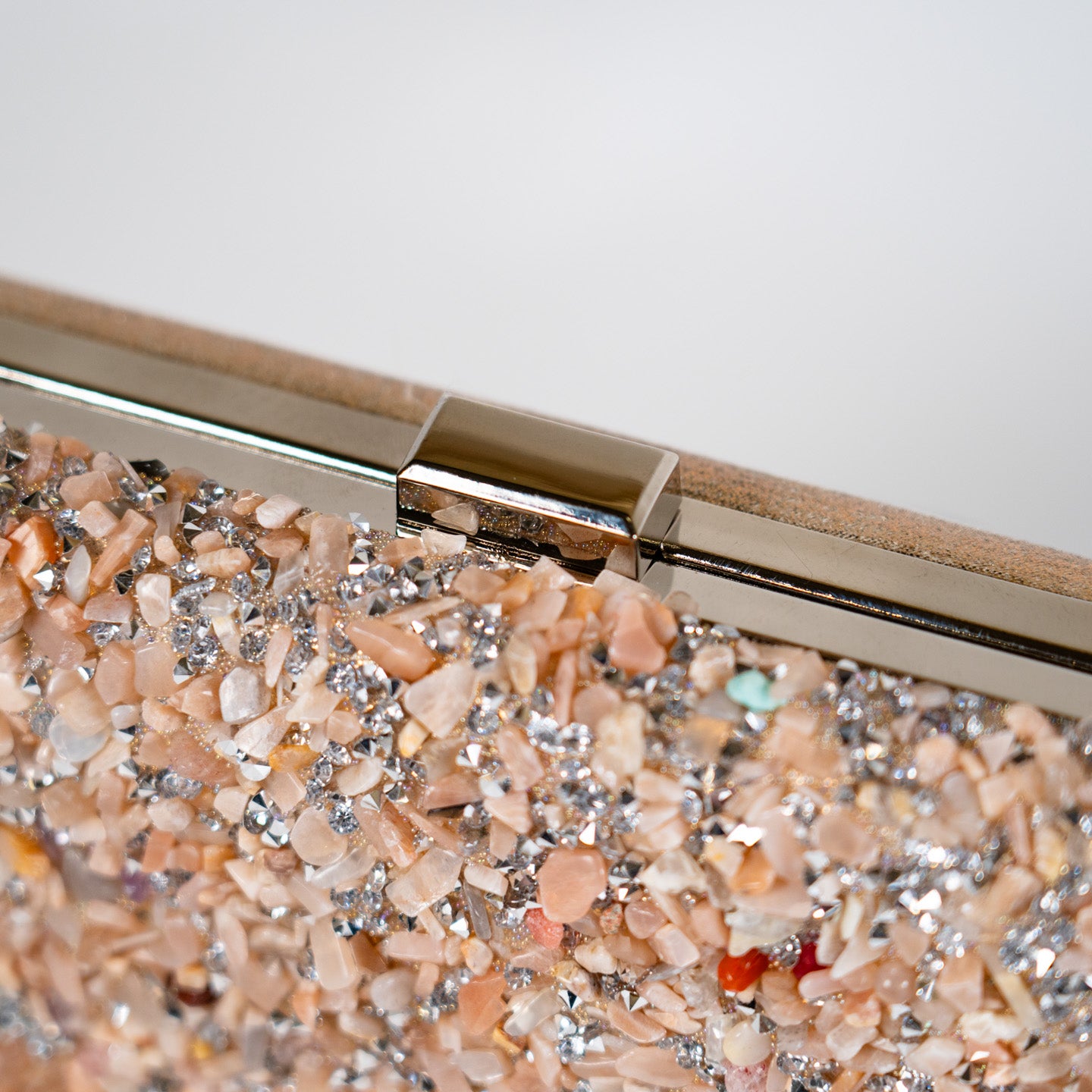 Mosaic Stone Handbag - Champagne