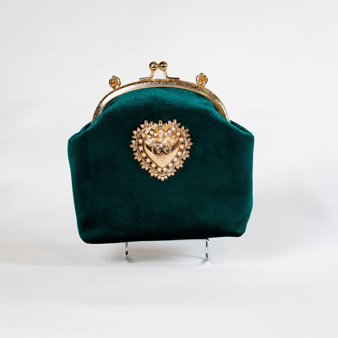 Vintage Velvet Handbag - Green