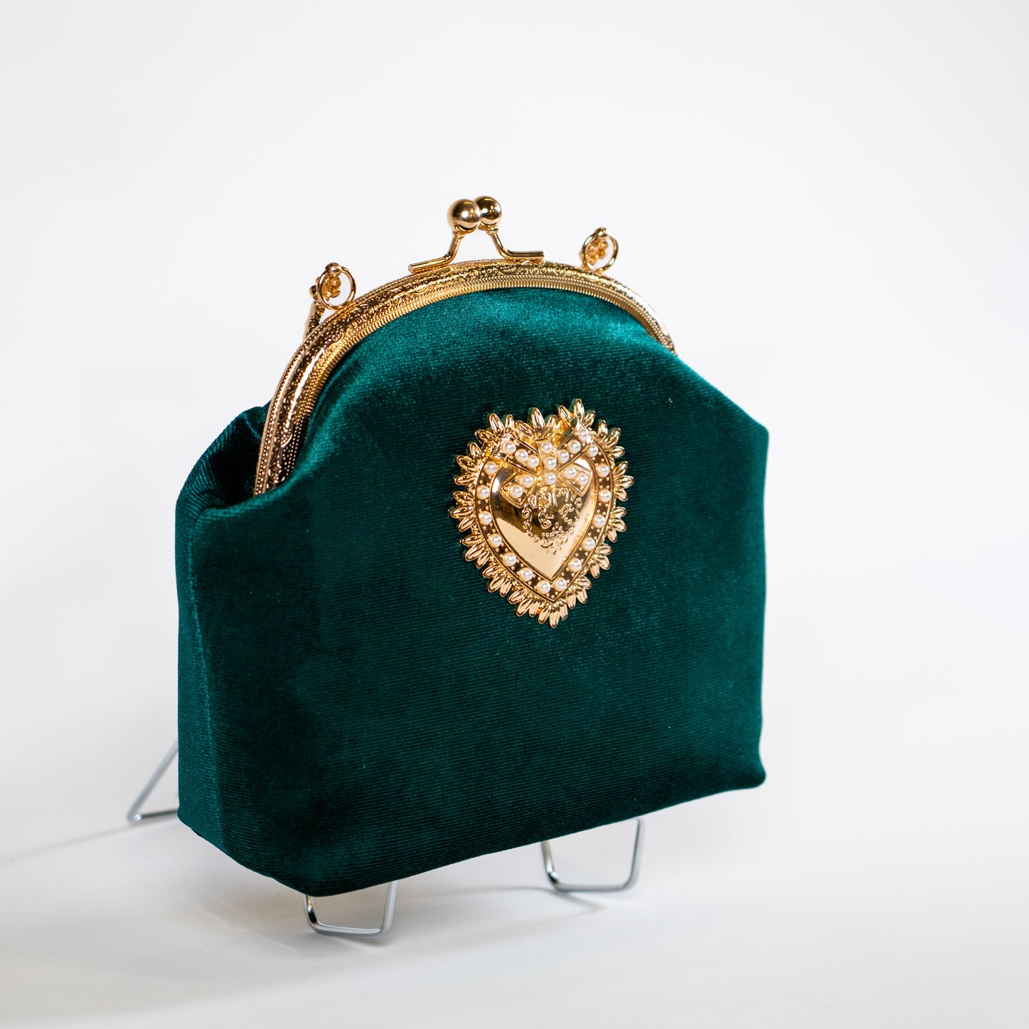 Vintage Velvet Handbag - Green