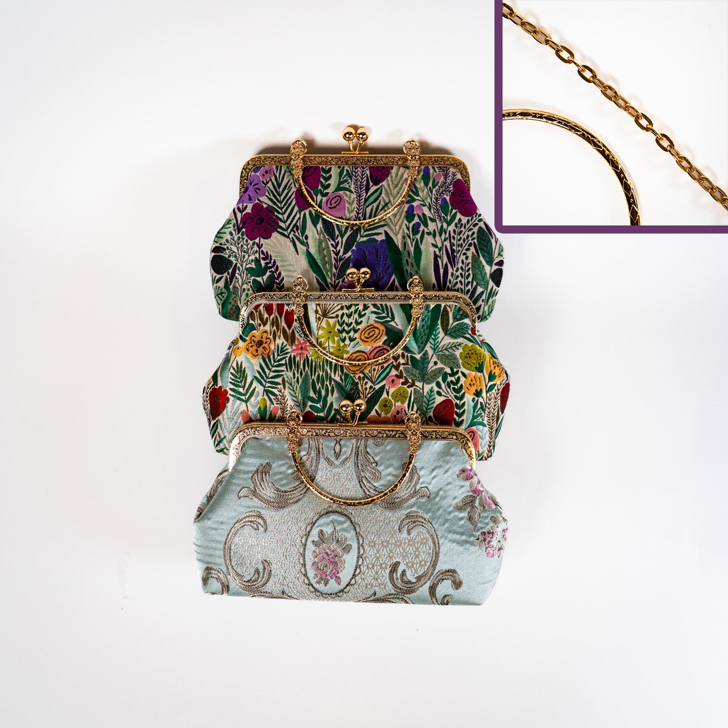 Lovely Daisy Kiss Lock Handbag - Orange