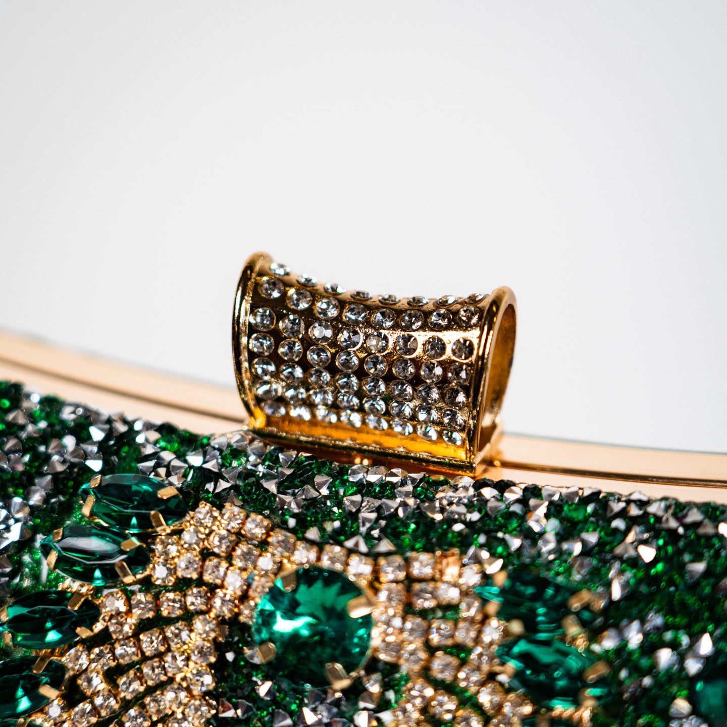 Crystal Peacock Purse - Green