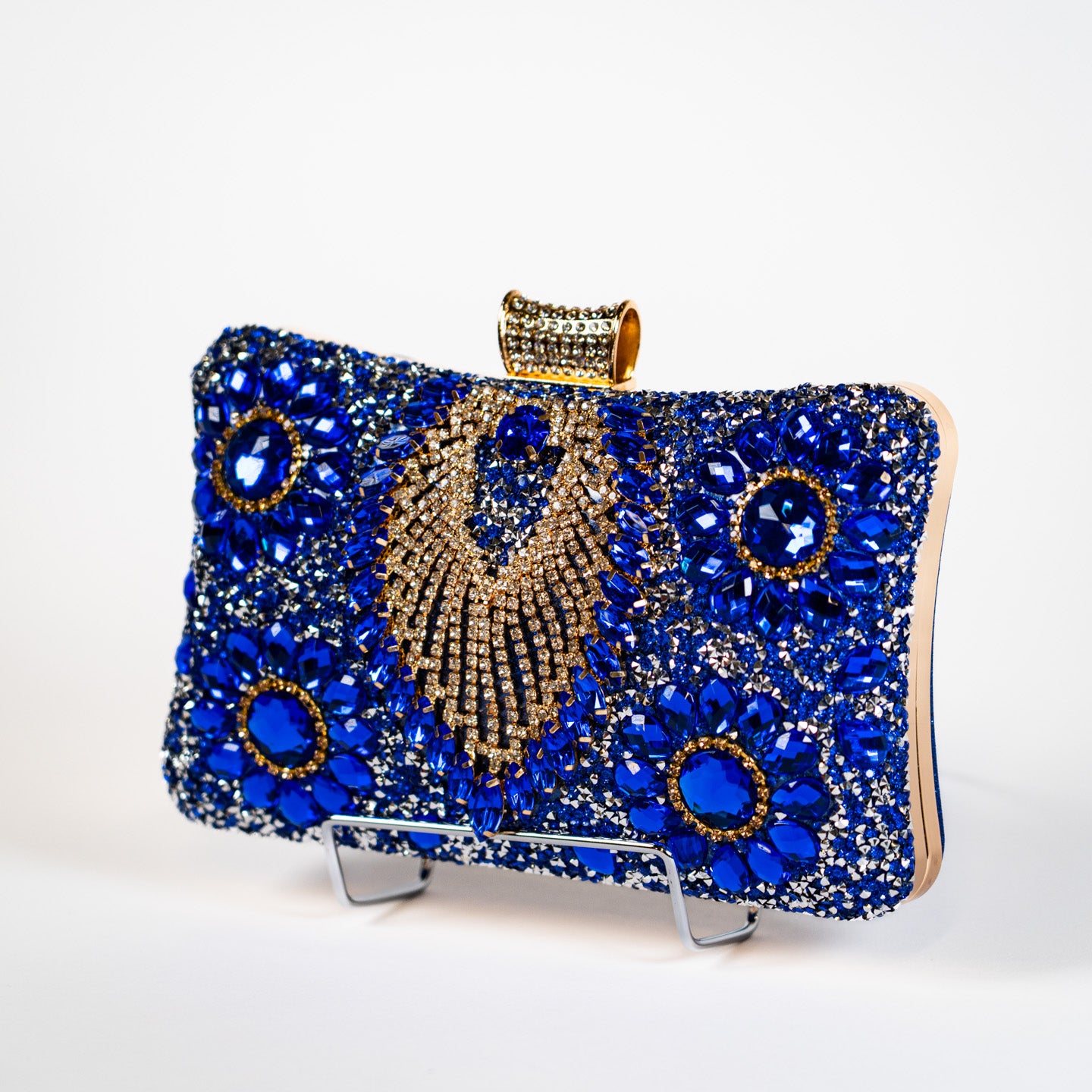 Crystal Peacock Purse - Royal Blue