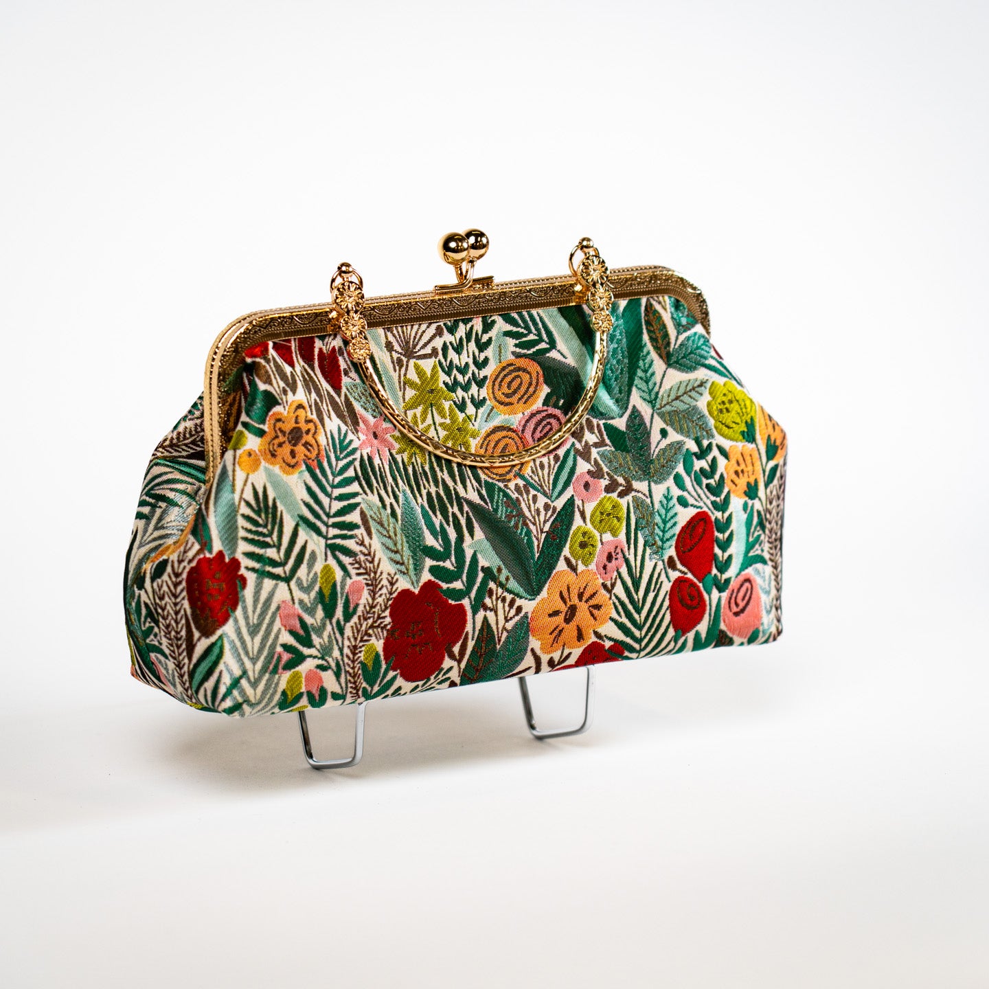 Lovely Daisy Kiss Lock Handbag - Orange