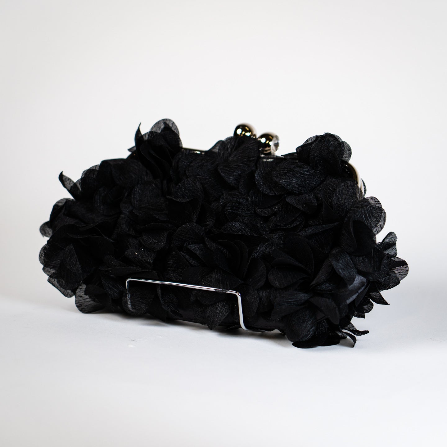 Airy Floral Handbag - Black