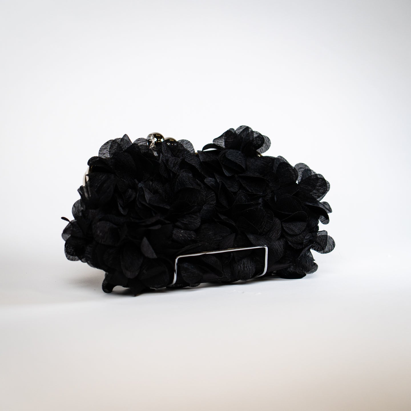 Airy Floral Handbag - Black