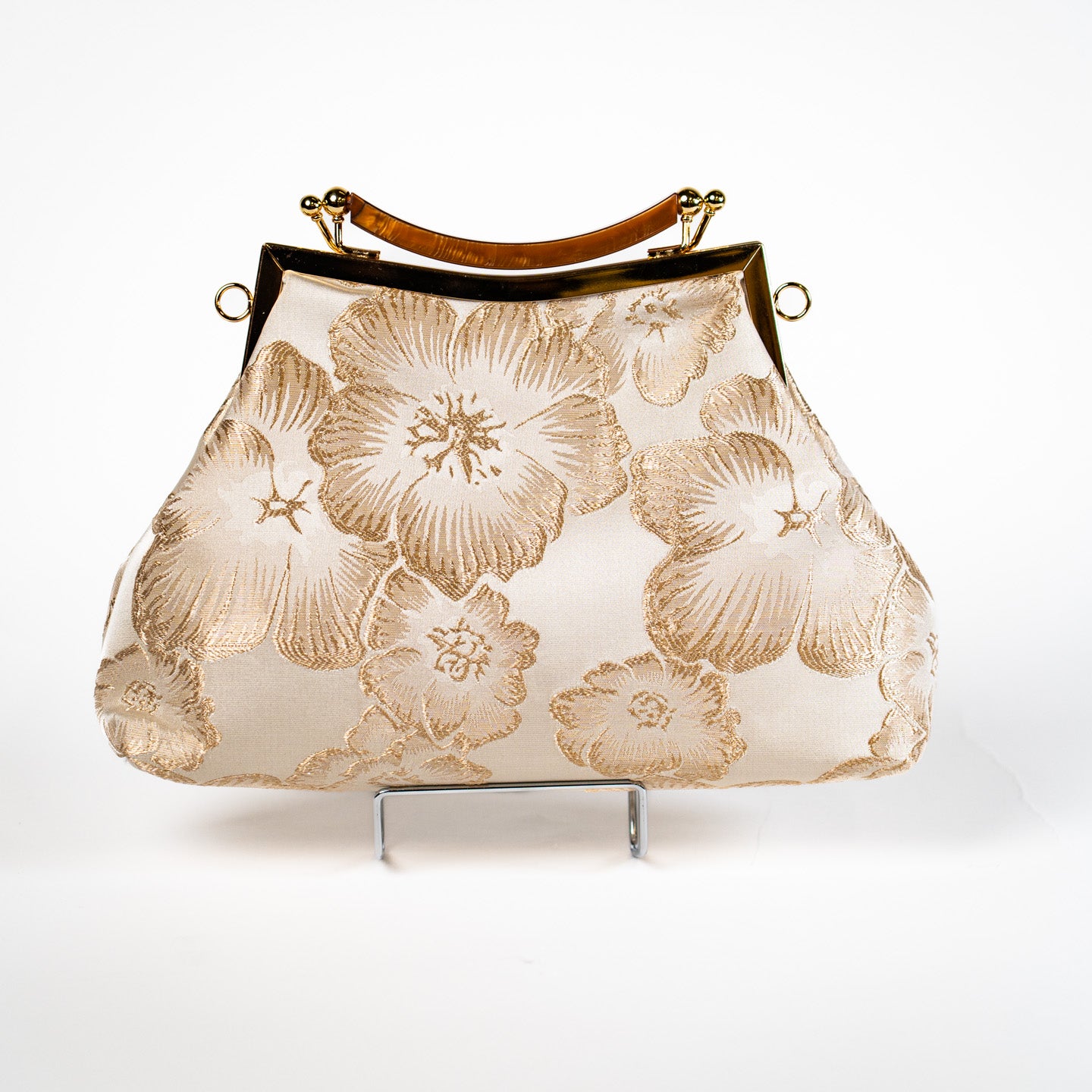 Satin Bloom Handbag - Soft Gold